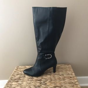 Life Stride Black wide calf boots size 9